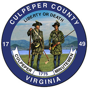 Culpeper County, VA Seal, Jeffersonton, Rapidan, Rixeyville, Brandy Station